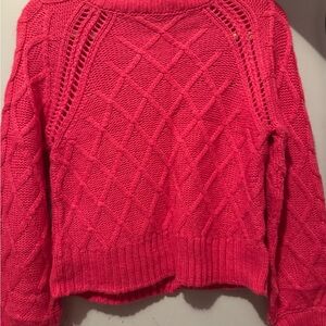 Vibrant Fuchsia Turtleneck Sweater